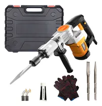 Comprar Martillo Demoledor Rompedor Trituradora Concreto 2400W 110V, Martillo de Demolición Cincelador 10J con Estuche de Transporte, Trituradora de Cemento Portátil Eléctrico Para Construcción y Demolición