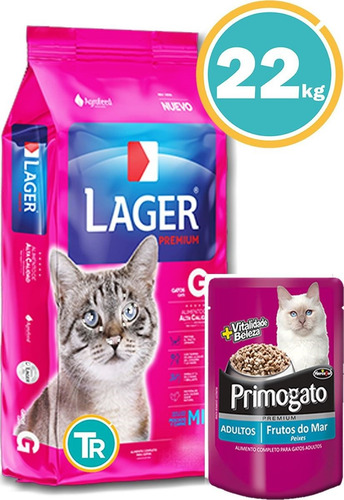 Imagen 1 de 9 de Ración Para Gato - Lager Adulto + Obsequio Y Envío Gratis