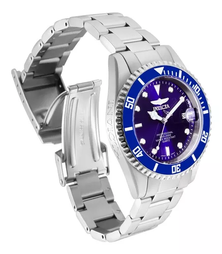 Reloj Timex para Hombre Plata Acero Inoxidable Acero Fecha Día Batería Azul  Resistente al Agua Cuarzo
