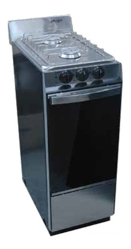 Cocina A Gas Brogas 2 Hornallas Y Horno Acero Inoxidable Urq