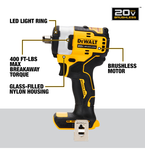 Llave De Impacto Dewalt Dcf911b, 20 V Como Máx. * 1/2 Con Yu