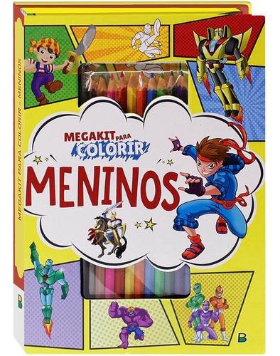 Megakit para Colorir: Meninos, de © Todolivro Ltda.. Editora Todolivro Distribuidora Ltda., capa mole em português, 2021