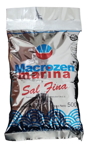 Sal Marina Macrozen Fina Sin Tacc Pack 4 X 500 Grs.