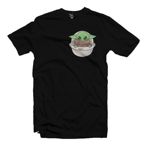 Playera Negra The Child Baby Yoda - Mandalorian