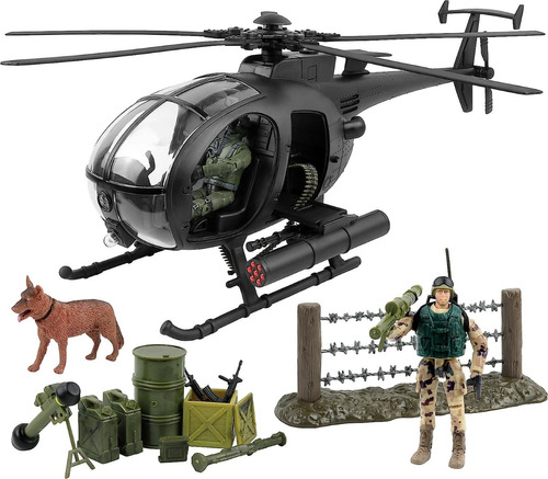 Click N' Play Military Attack Combat Helicóptero  20 Piezas 
