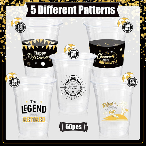 Vasos Desechables De Plástico Transparente 16 Oz Para Fiesta