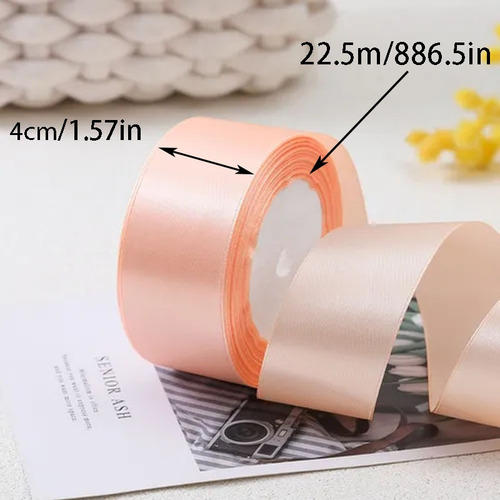 Z 5 Rollos Satinado Decoracion Colores Cintes 4cm 112.5