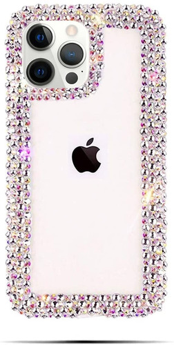 Funda Para iPhone 13 Pro Max - Brillos Rosas/transparente