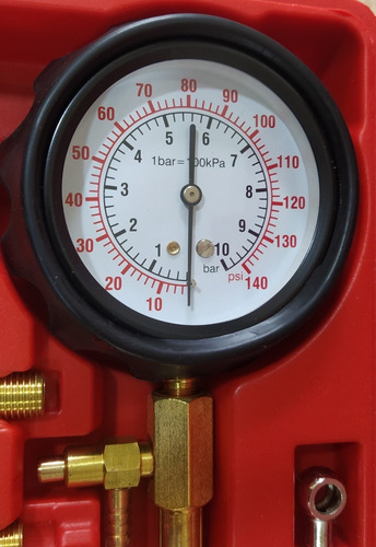 Imagen 3 de 8 de Medidor Manometro Presion Bomba Gasolina Inyeccion Kit 20pcs