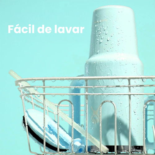 Vaso Térmico De Viaje Con Asa Y Popote Hydro Flask 40oz Frío Y Caliente Color Dew
