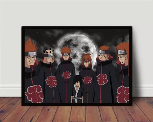 Placa Decorativa em MDF - Naruto, Akatsuki