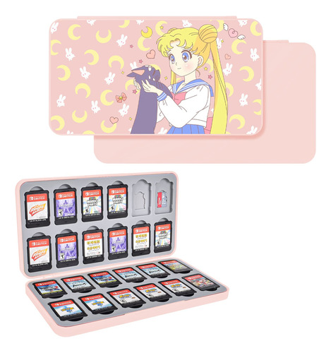 Dlseego Sailor Moon Switch - Funda Para Juegos Con 24 Ranura