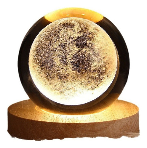 Lámpara De Bola De Cristal, Luna Estrellada Luminosa, Regalo