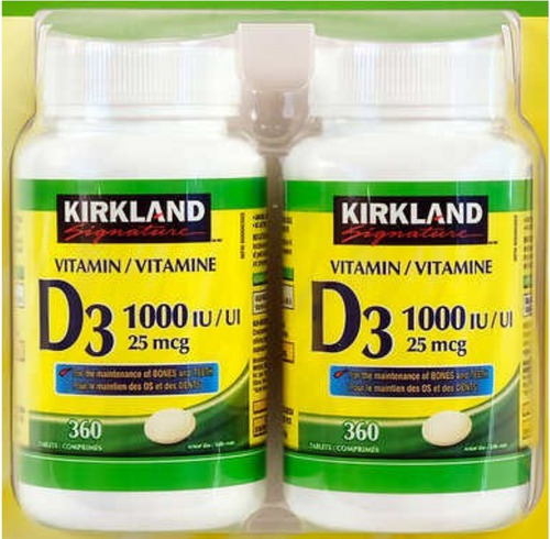 Vitamina D3 1.000iu 25mcg 720 Comprimidos Producto De Canadá