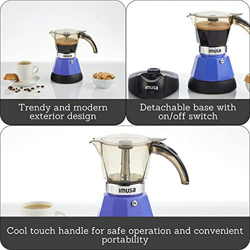Cafetera Eléctrica Imusa 2 O 3 Tazas Con Base Desmontable, M