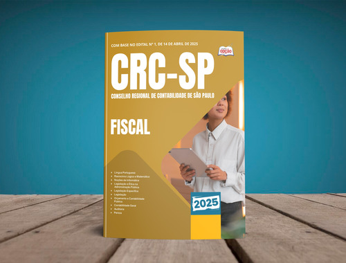 Apostila Crc Sp 2025 - Fiscal Do Conselho Regional De Contabilidade Do Estado De São Paulo - Editora Opção
