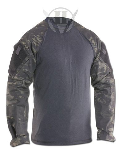 Remera Tactica Combat Shirt Us Multicam Black Ripstop Noche