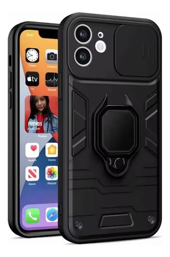 Funda Para Xiaomi Redmi 9a New Robot Negro + Protector Cam