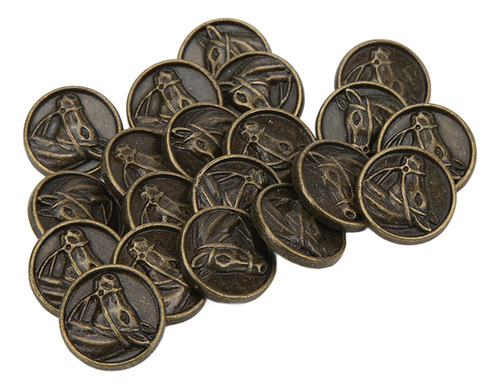 Wj Diy Botões Bronze Antigo Redondo Cabeça De Cavalo Gravura