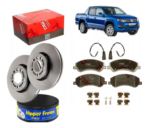 Kit Discos Hf Y Pastillas Trw Originales Amarok