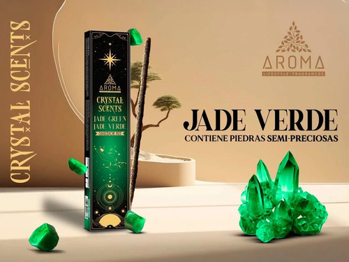 Sahumerio Hindú Crystal Scents + Piedras Semipreciosas. X 1 Fragancia Surtidos