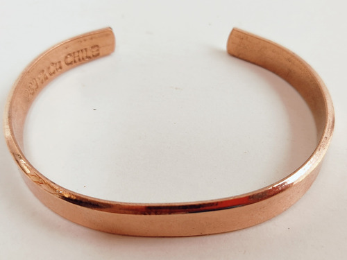 Imagen 2 de 4 de Pulsera De Cobre Lisa Artesanía Chilena