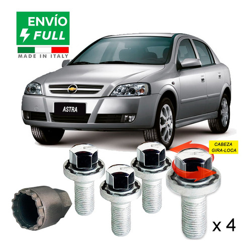 4 Tuercas Seguridad Chevrolet Astra - Garantia Antirrobo Gor