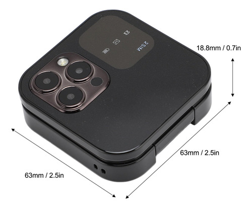 Flip Phone, Mini 2g Flip Cell Phone 2 Tarjeta Sim Teléfono Celular Para Personas Mayores Con Linterna Led, Cámara Trasera Hd, Radio Fm, Lista Negra,