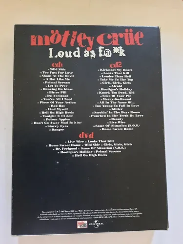 Motley Crue - Loud As F@*k - Box Deluxe - 2cd+dvd | Envío gratis