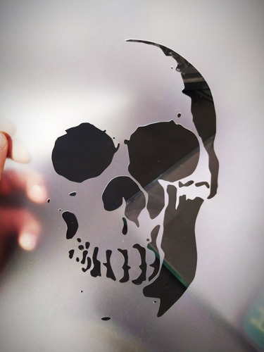 Stencil / Estêncil (molde Vasado) Caveira 2r11