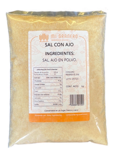 Sal Con Ajo A Granel 5  Kilogramos