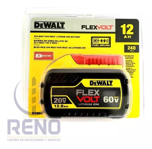 Batería Dewalt 12 Amperes Flexvolt Max 20v/60v Dcb612