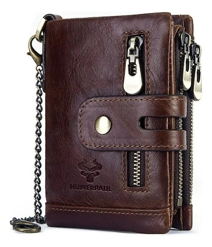 Billetera Cuero Hombre Original Humerpaul Con Rfid