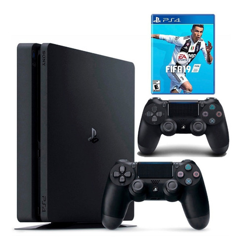 Consola Ps4 500gb + 2 Controles + Fifa 19 Nuevo Original