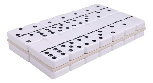 Silverman & Co Double 6 Gran Juego De Dominó Blanco Caso