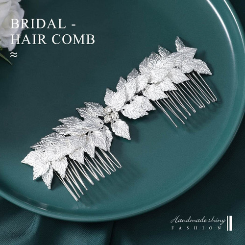 Easedaily Leaf Bride - Pente de cabelo de casamento com folha