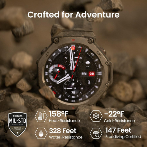 Smartwatch Amazfit T Rex 3 Vermelho A2323 Wi-fi Gps Preto