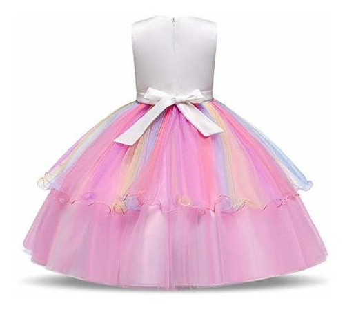 Niñas Unicornio Traje Del Vestido De La Princesa Vestidos D
