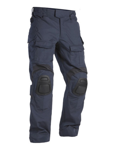 Pantalon Tactico Cargo Rip Stop Azul Gen4 Elastizado Bolsil