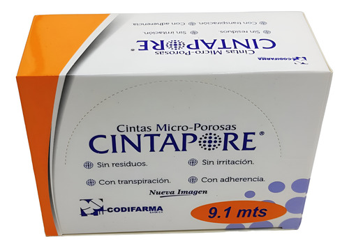 Cinta Microporosa 2.5 Cm X 9.1 Mts Color Piel