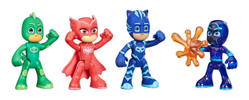 Kit Bonecos Pj Masks Missão Noturna - 4 Figuras Que Brilham