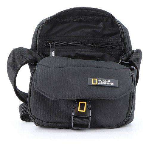 Bolso De Viaje Nat Geo Front Expander Pro 3l Resiste El Agua Color Negro Lisa