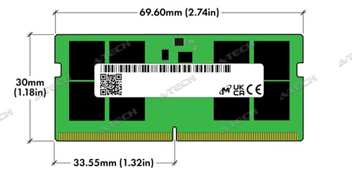 Memória Notebook 32gb Micron Ddr5 4800mhz Mtc16c2085s1sc48ba