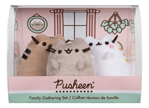 Gund Pusheen - Juego De Coleccionista De 3 Gatos De Peluche.