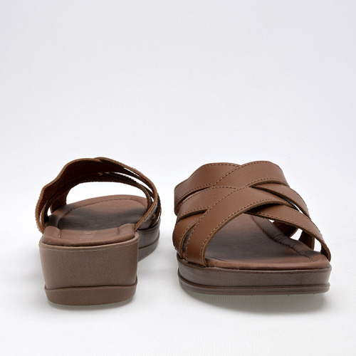 Sandalia Plataforma De Mujer Via Moda Camel 125-907