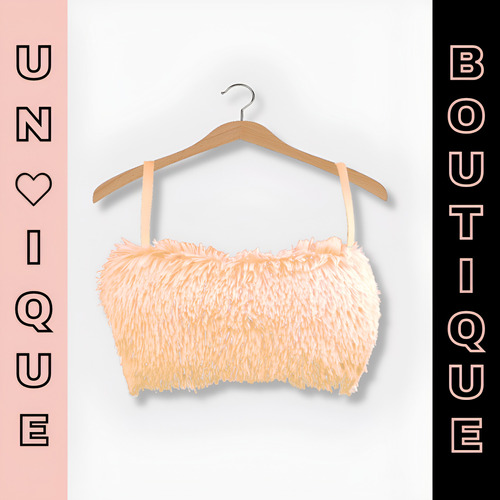 Crop Top De Dama Peluche