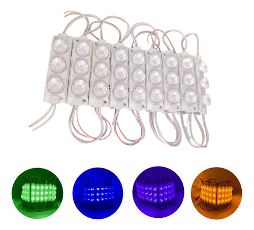 40 Módulos Led Ip65 3 Luces Tiras Decorativas 9 Colores,Luz de circulación de 12 V para camión, marcador lateral multifuncional, accesorios resistentes, luz LED verde lateral