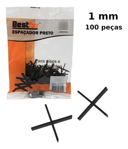 Espaçador De Piso E Revestimento 1mm (pacote 100 Pçs)