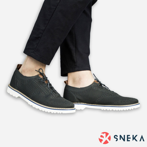 Zapatos Sneka Vestir Moda Hombre Gris Oxford 26-29 Profesor