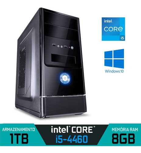 Imagem 1 de 1 de Computador Intel Core I5-4460 Ram 8gb Hd 1tb Windows 10